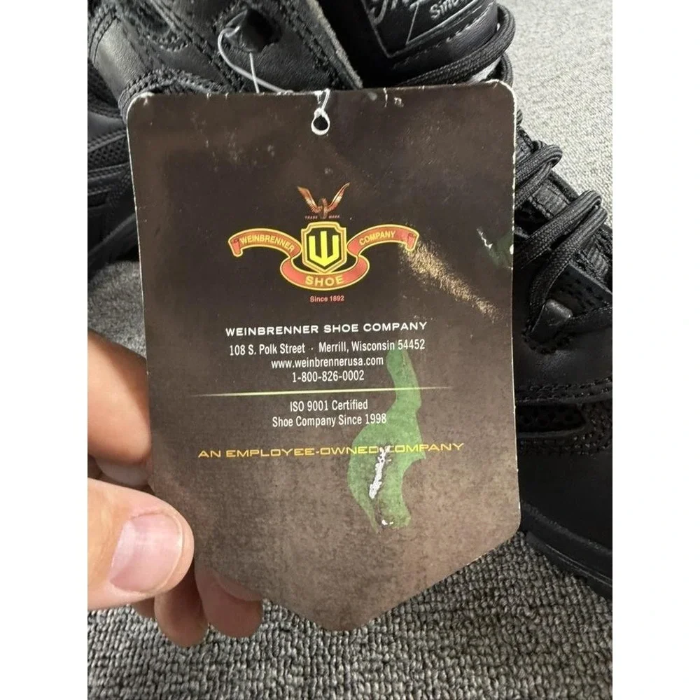 Thorogood Deuce Combat Work Boots Mens 9.5 Black Leather Side Zip Waterproof